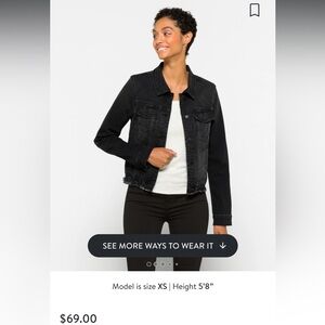 Brand new black Jean jacket with tags